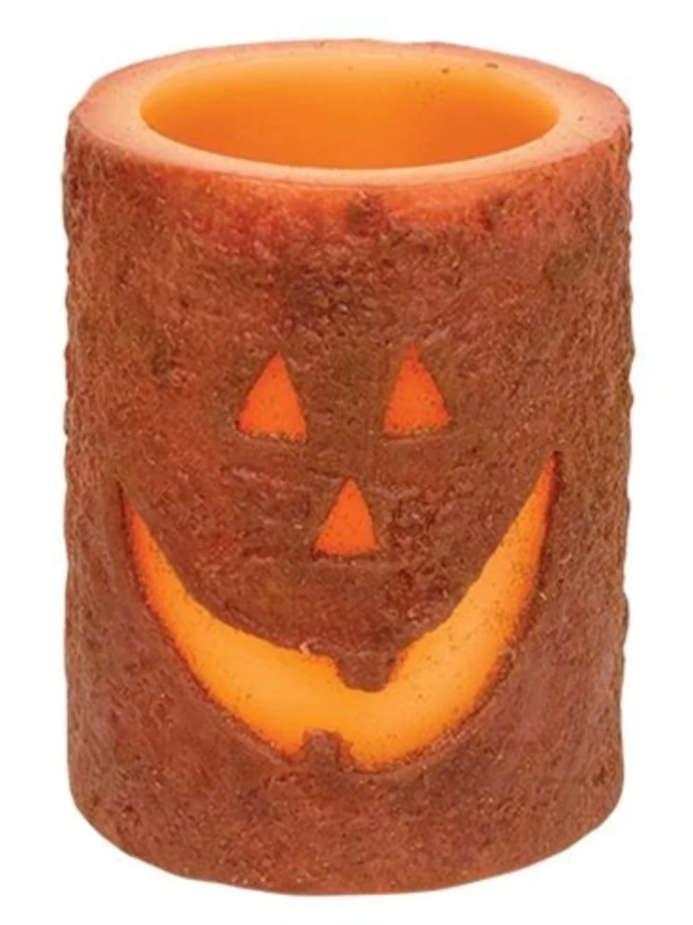 Halloween Pumpkin Jack-O'-Lantern LED Candle - Orange
